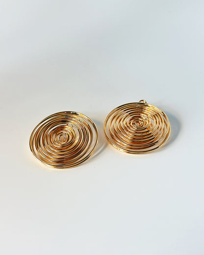 Op-Art Oval Earrings