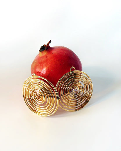 Op-Art Oval Earrings