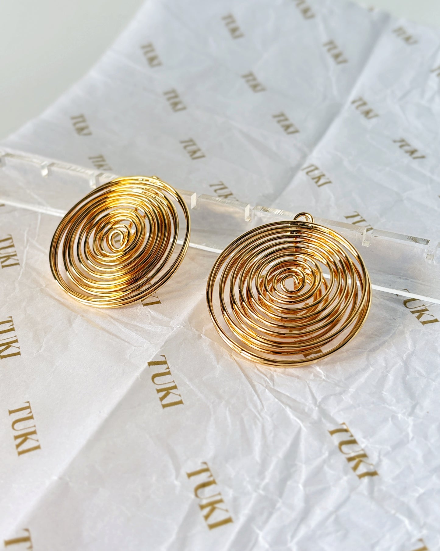 Op-Art Oval Earrings