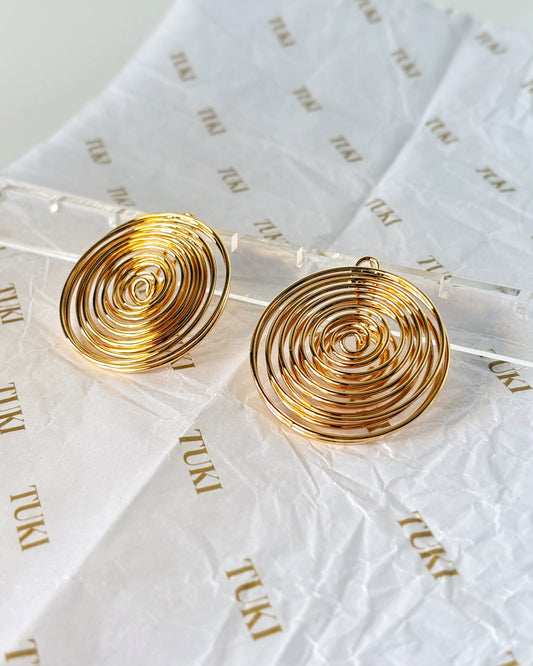 Op-Art Oval Earrings
