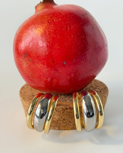 Duo-Chrome Stack Earrings