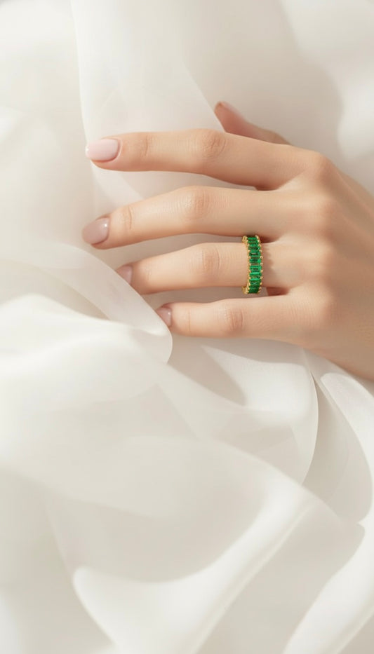 Jade Baguette Ring