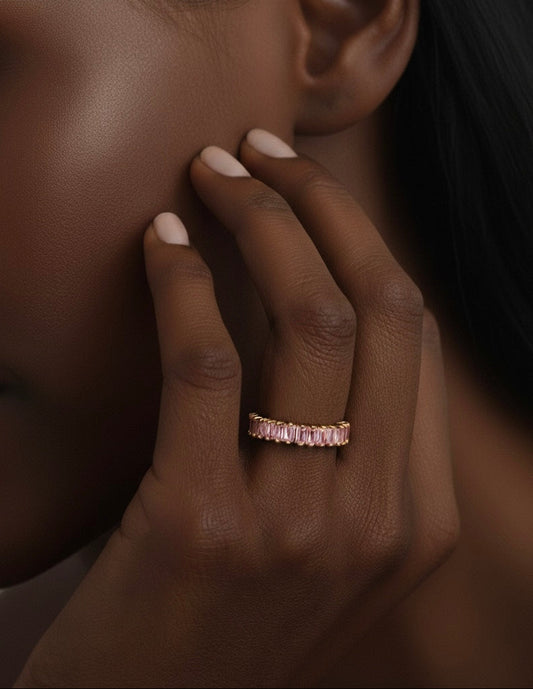 Jade Baguette Ring