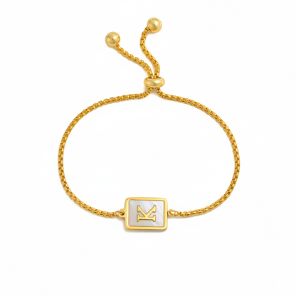 Shell Initial Bracelet (A to Z)