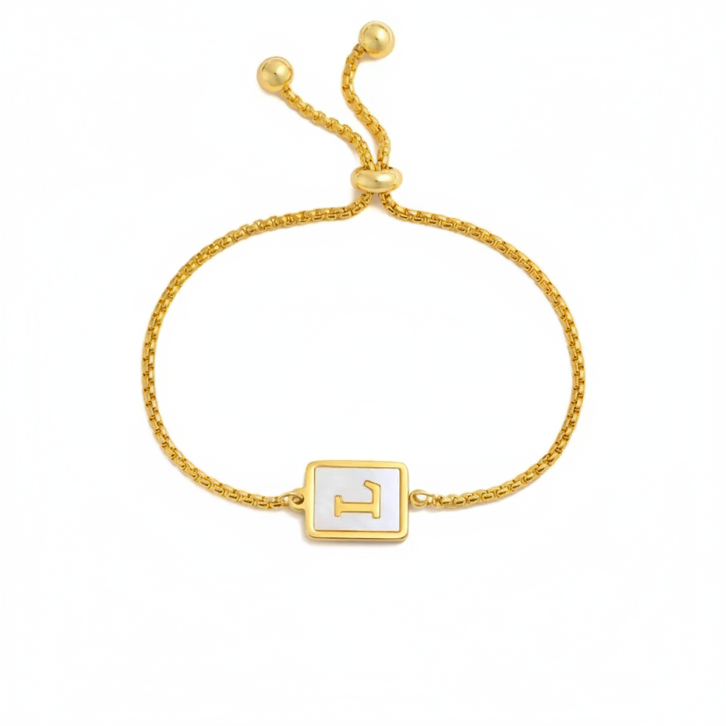 Shell Initial Bracelet (A to Z)