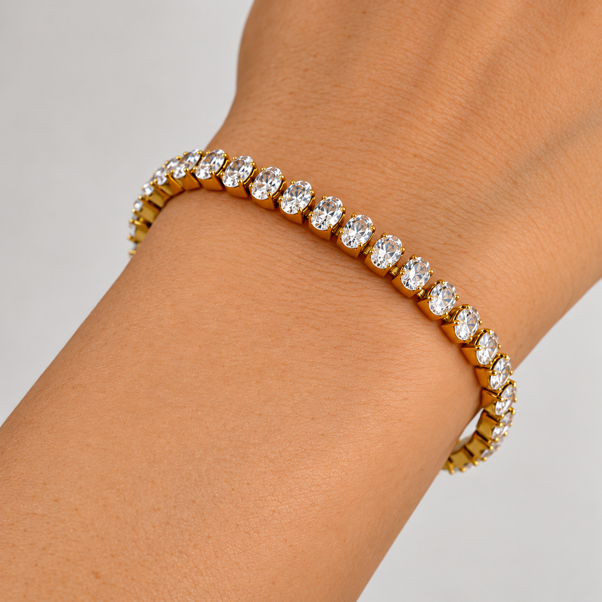 Lara Oval Tennis Bracelet