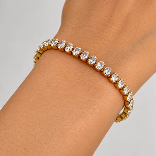 Lara Oval Tennis Bracelet