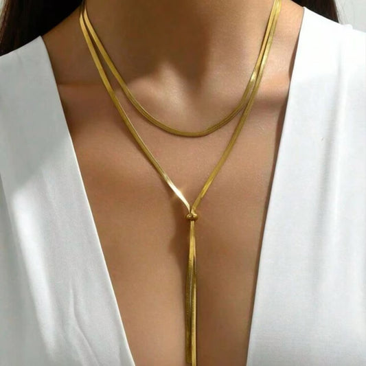Layla Gold Lariat Necklace