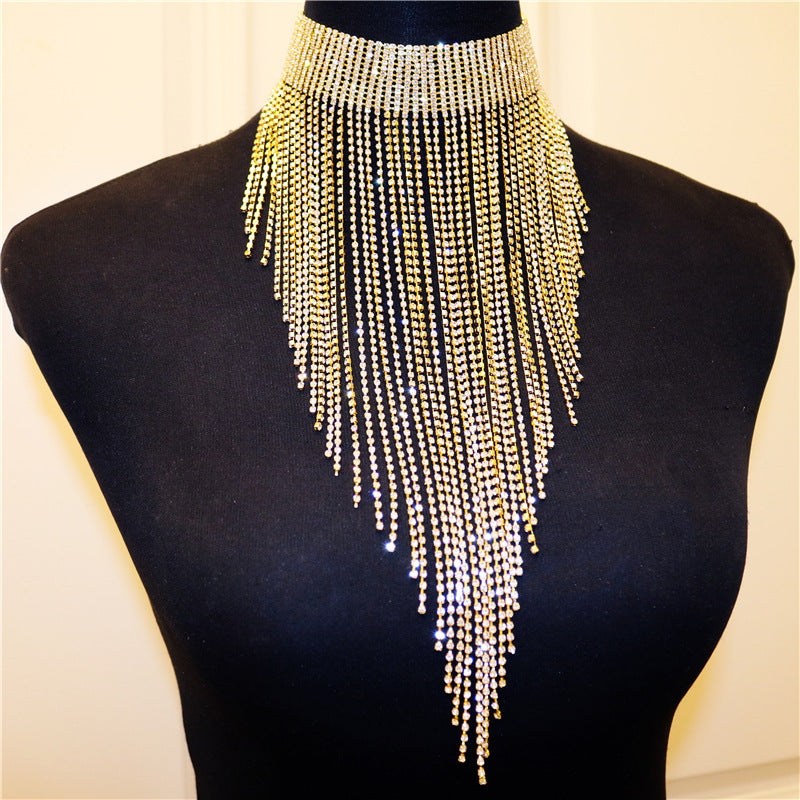 Liquid Gold Tassel Choker