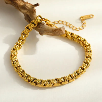 Golden Popcorn Chain Bracelet