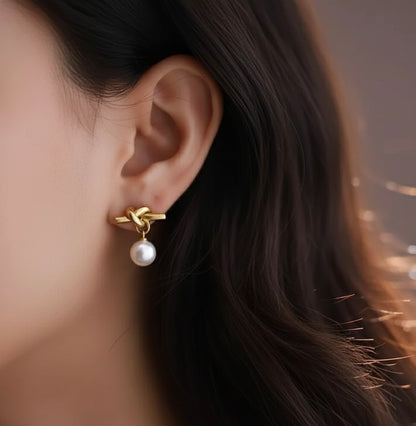 Margaret Knot Pearl Drops