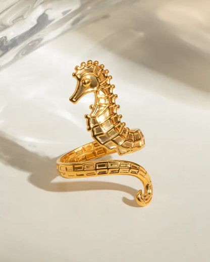 Marina Seahorse Wrap Ring