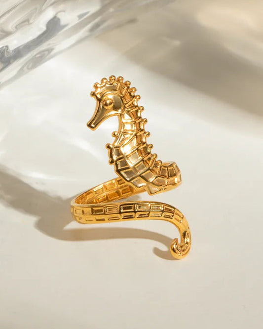 Marina Seahorse Wrap Ring