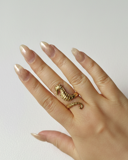 Marina Seahorse Wrap Ring