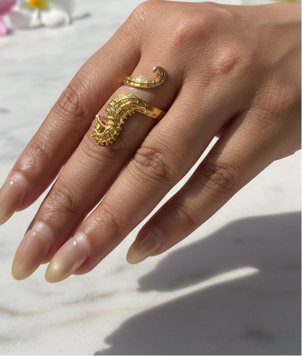 Marina Seahorse Wrap Ring
