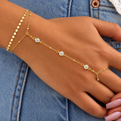 Mehr Hand Chain & Bracelet Set