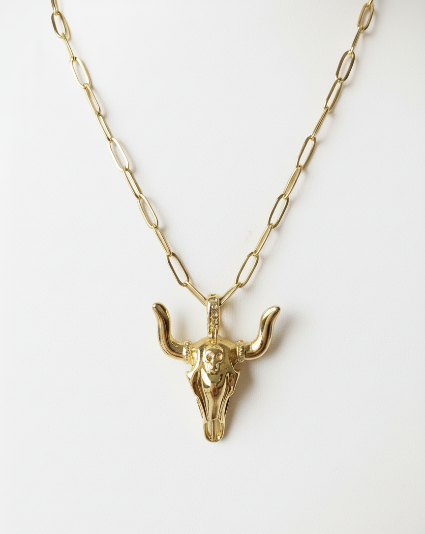 Mori Bull Pendant Necklace