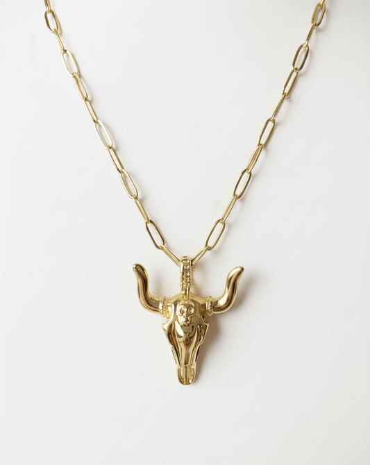 Mori Bull Pendant Necklace