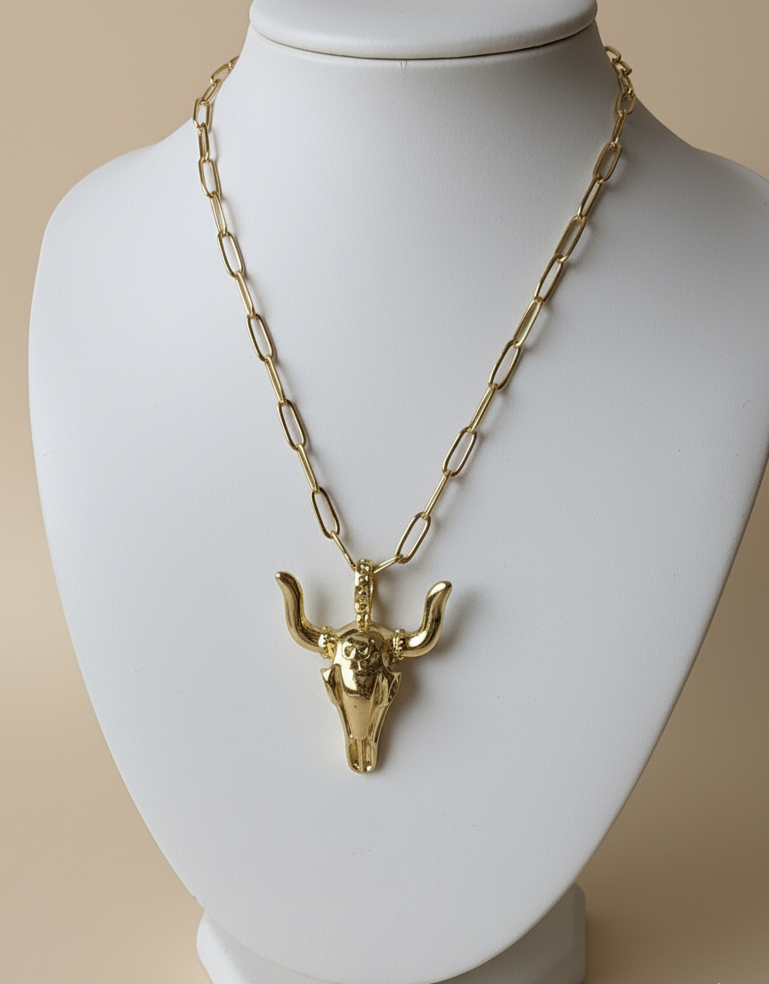 Mori Bull Pendant Necklace