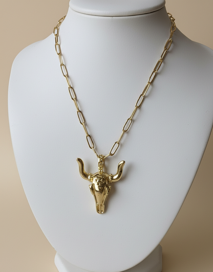 Mori Bull Pendant Necklace
