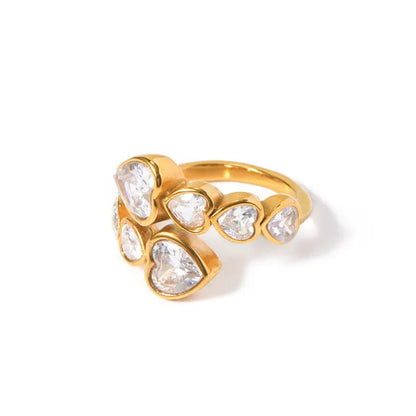 Multi-Heart Zirconia Ring
