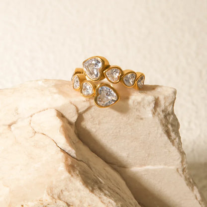Multi-Heart Zirconia Ring