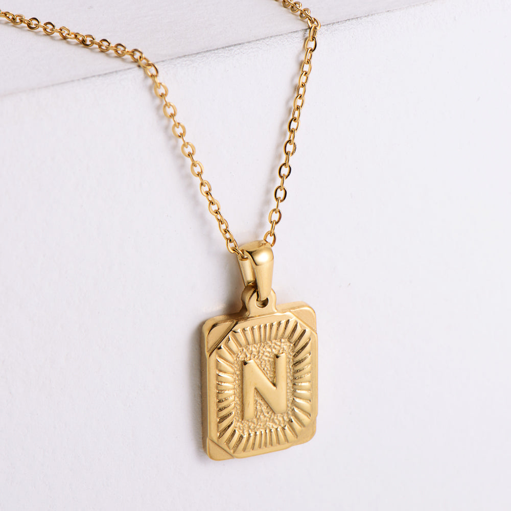 Sunburst Initial Necklace