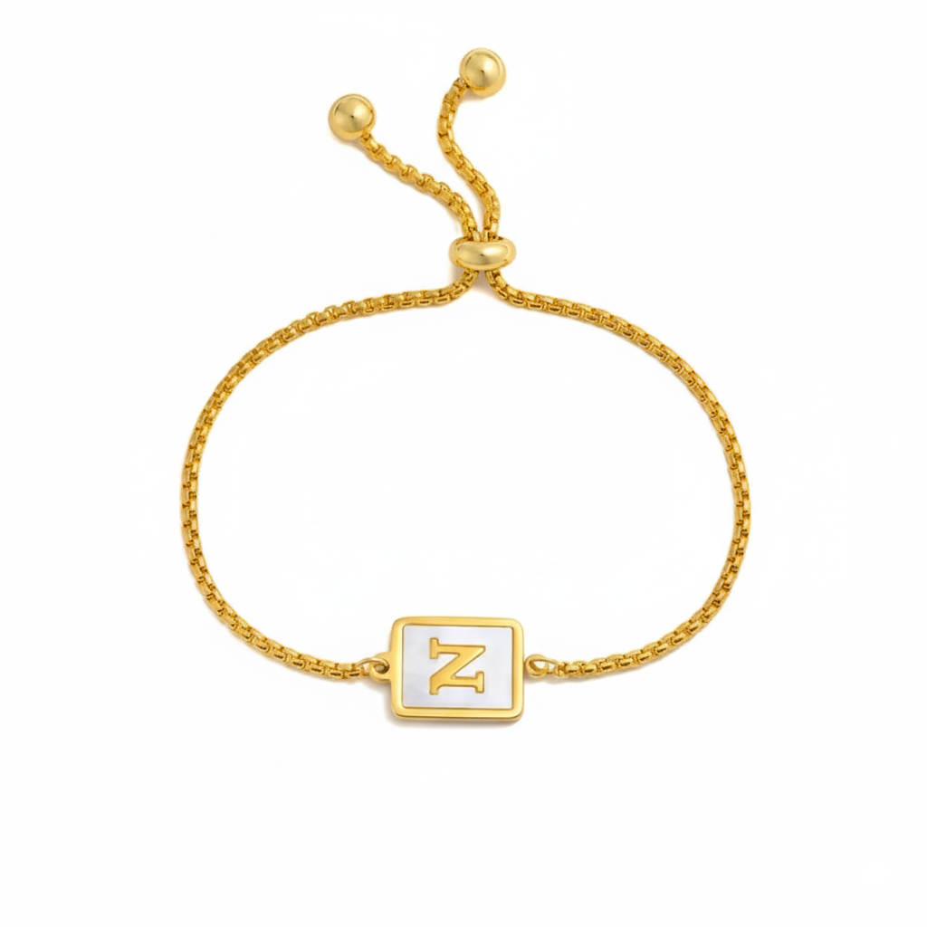 Shell Initial Bracelet (A to Z)