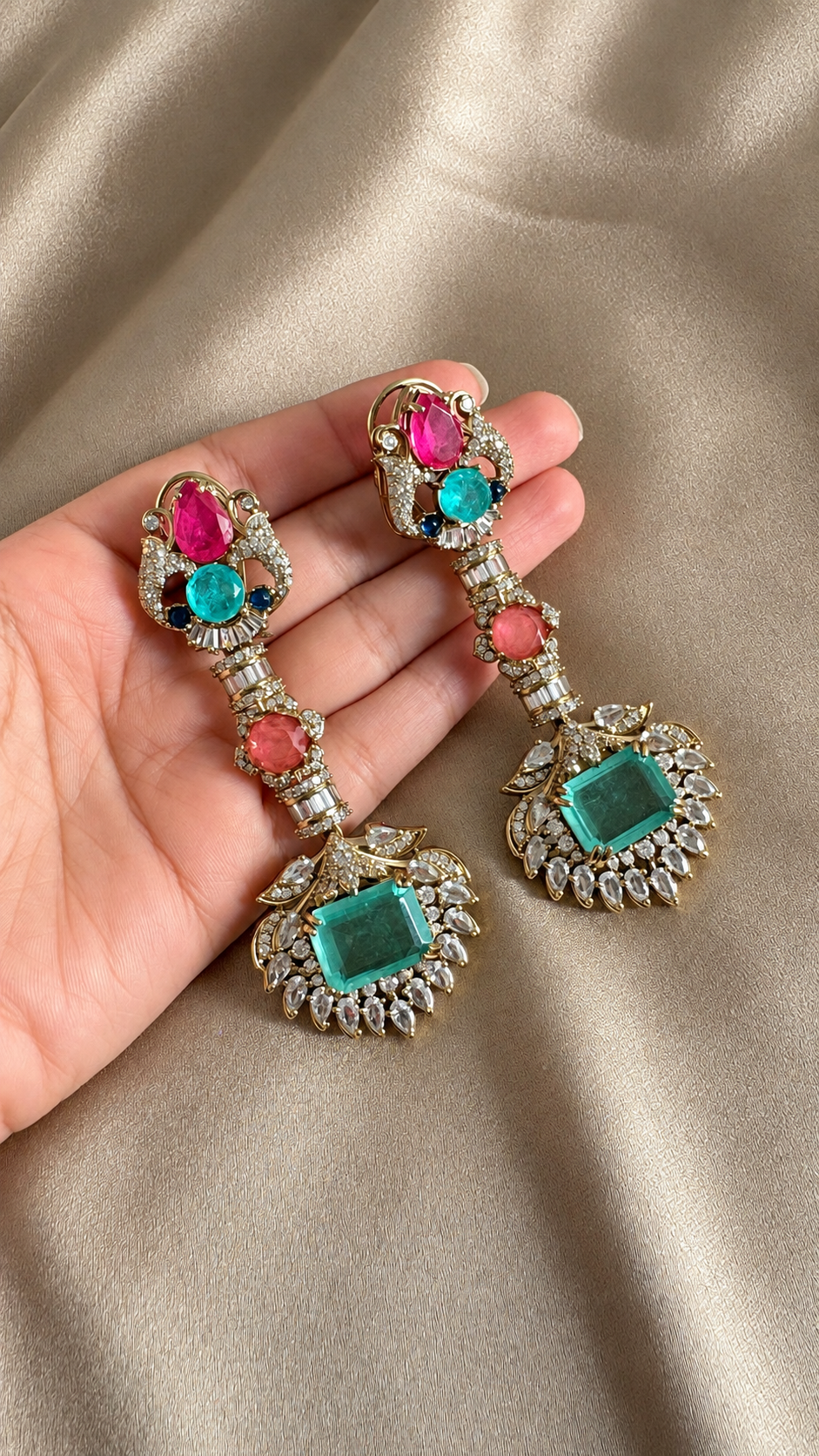 Nayantara Earrings (Mint)