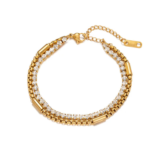 Nina Diamond Double Chain Bracelet