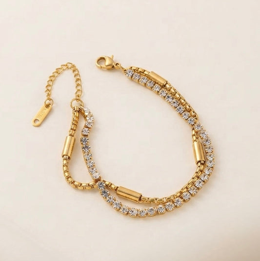 Nina Diamond Double Chain Bracelet