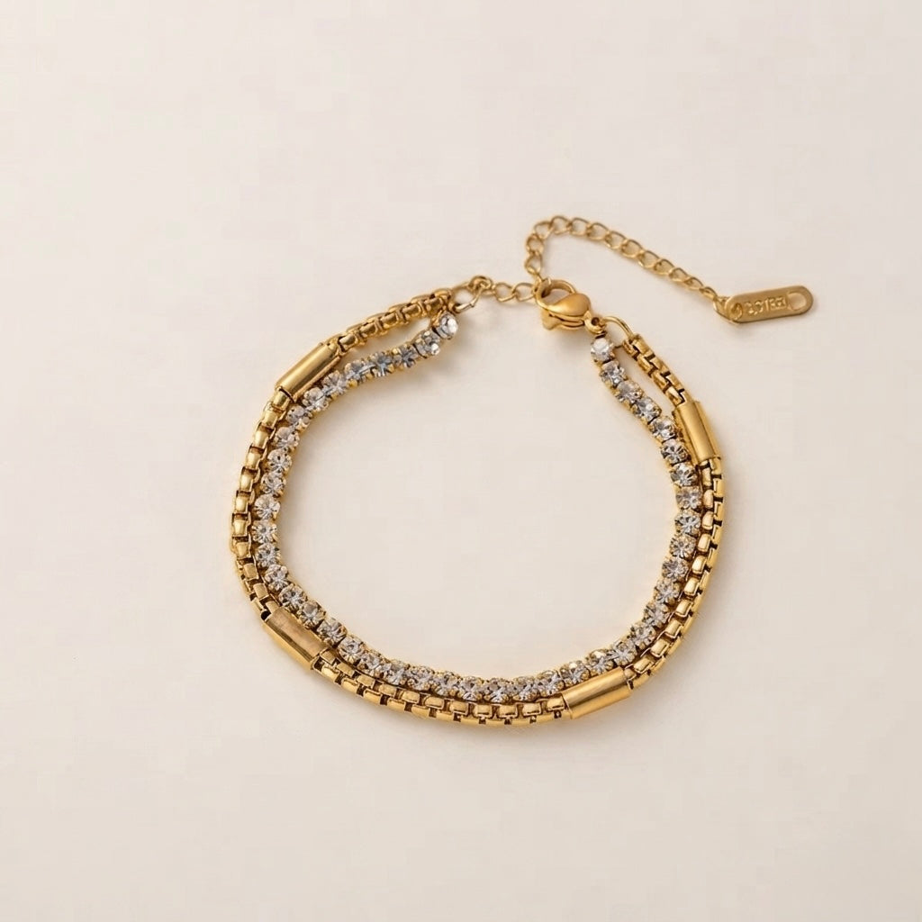 Nina Diamond Double Chain Bracelet