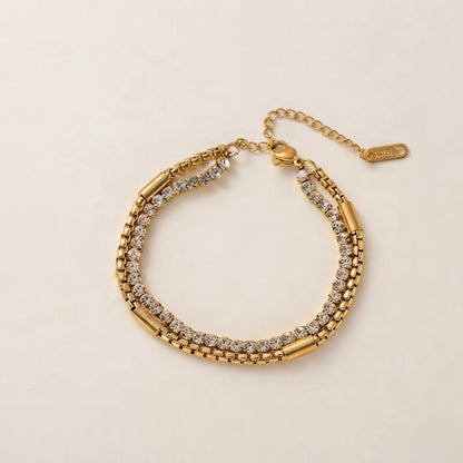 Nina Diamond Double Chain Bracelet