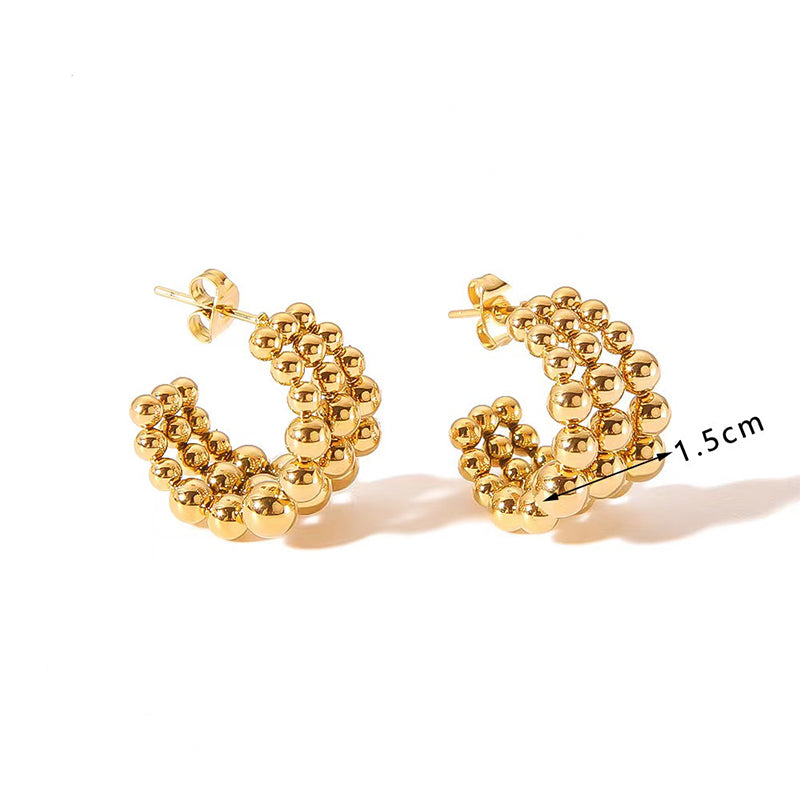 Olivia Beaded Hoops