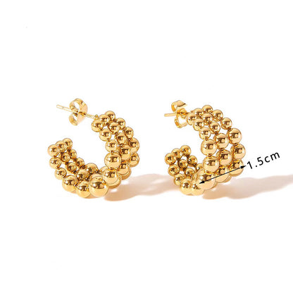 Olivia Beaded Hoops