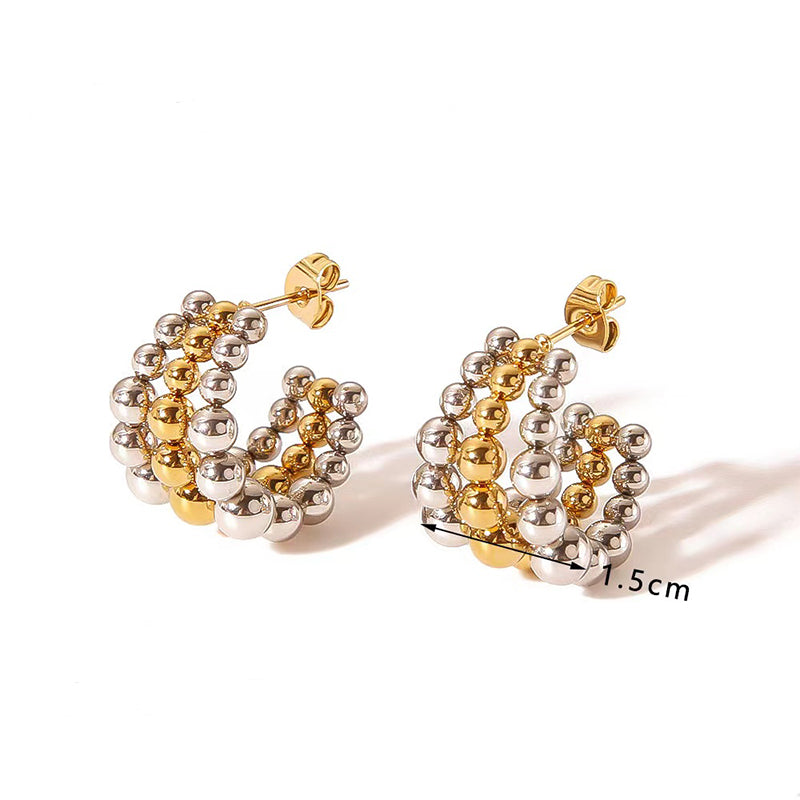 Olivia Beaded Hoops