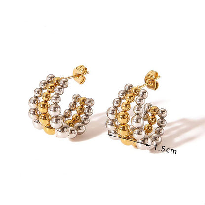 Olivia Beaded Hoops