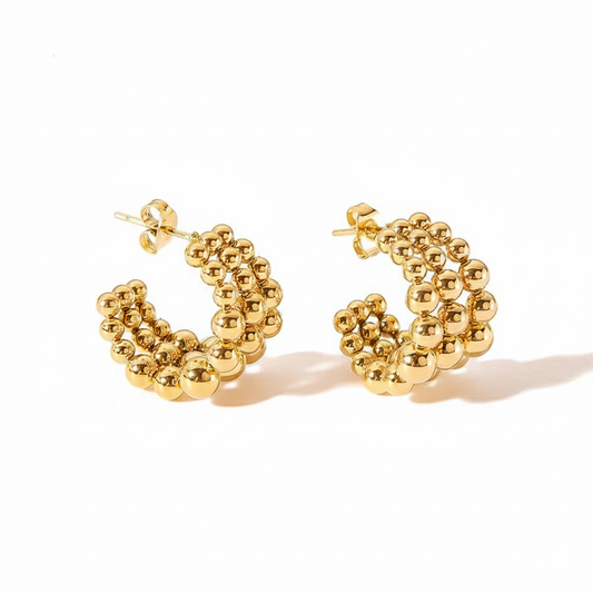 Olivia Beaded Hoops