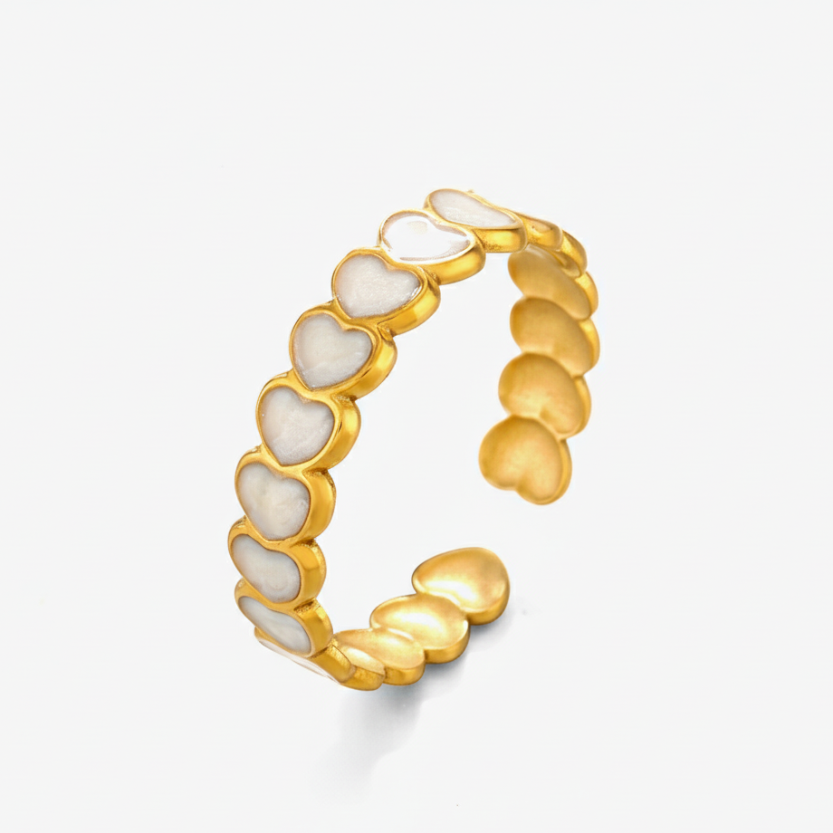 Petite MOP Heart Band