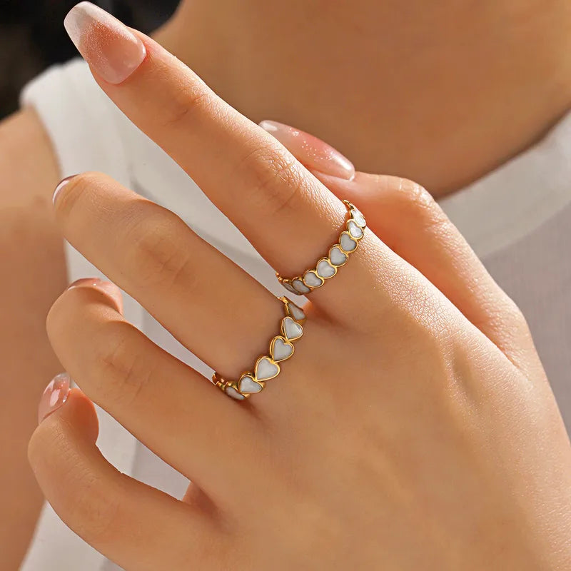 Petite MOP Heart Band