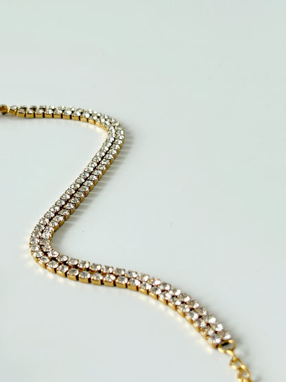 Gold tennis bracelet