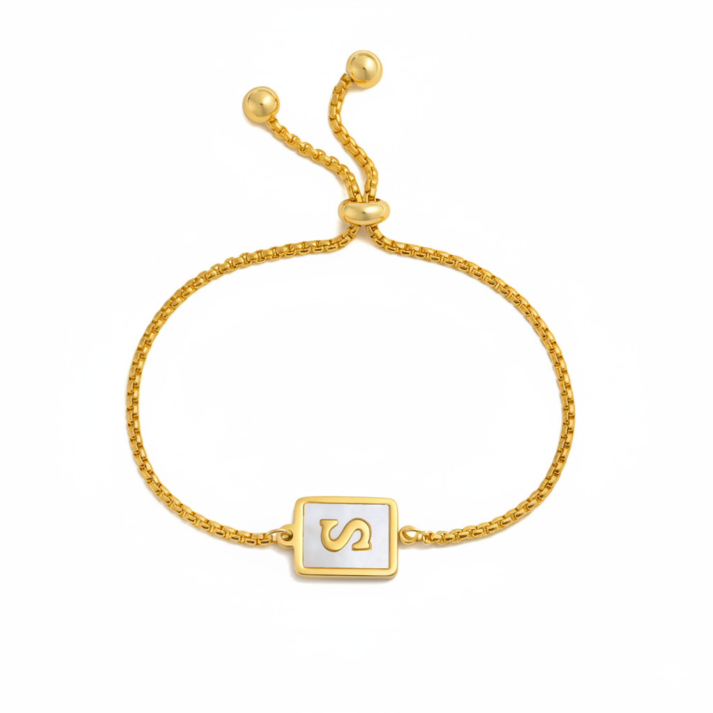 Shell Initial Bracelet