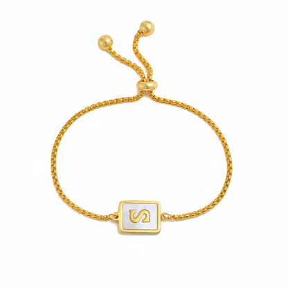 Shell Initial Bracelet (A to Z)