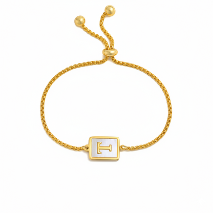 Shell Initial Bracelet (A to Z)