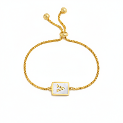 Shell Initial Bracelet (A to Z)