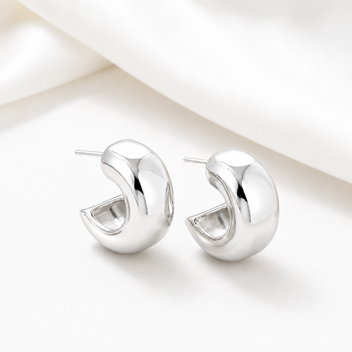 Yara Silver Hoops